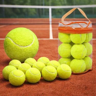 Imagem de Kit 12 Bolas De Tênis Championship Profissional Treino Quadra Feltro R
