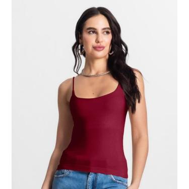 Imagem de Blusa Feminina De Alça Poliamida Style Box Vermelho, GG, Vermelho