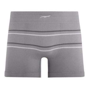 Imagem de Cueca Boxer Plus Size Listrada sem Costura Névoa - Zee Rucci, G3
