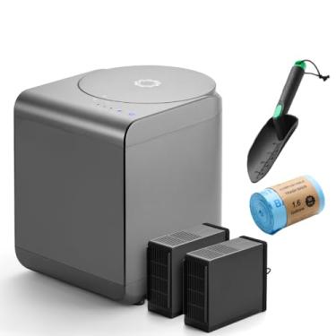 Imagem de AIRTHEREAL Sistema De Conversão Alimentos Em Solo Revive, Composteira Elétrica Bancada Sem Odor Para Cozinha, Operação Inteligente Com 1 Clique, Lâmina Poderosa Sharksden Trinity Reciclar Resíduos N