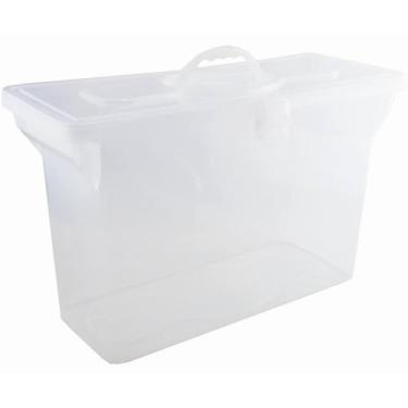 Imagem de Maleta Arquivo para Pastas Suspensas Documentos Dello Caixa Plástica O