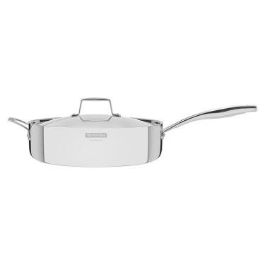Imagem de Frigideira Grano em Aço Inox com Tampa 30 cm 5 e 6 l para Cozinhar e Servir Tramontina