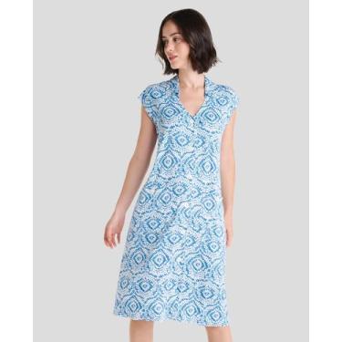 Imagem de Vestido Estampado Aberto - Lohe, Azul, M