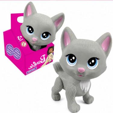 Imagem de Gatinho da Barbie Cinza Mini Pet Shop na Casinha Pupee, Gatinha da Bar
