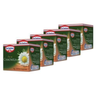 Imagem de Chá de Camomila Dr. Oetker Kit 5 Caixas 10g - 50 Saquinhos