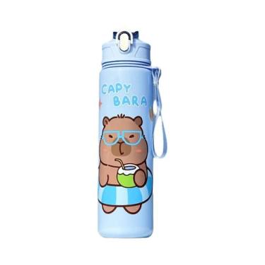 Imagem de Garrafa Térmica Portátil De Grande Capacidade Com Desenho De Capivara,