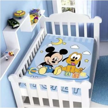 Imagem de Cobertor Raschel Plus Infantil Disney - Jolitex , MICKEY E PLUTO AZUL/
