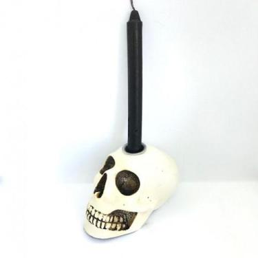 Imagem de Imagem Crânio Porta Marfin Velas Escultura Resina 10 cm - Filho da Lua