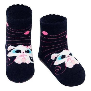 Imagem de Meia Soquete Pansocks Puket Baby Ratinha Rosa - 15 A 18