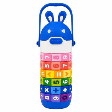 Imagem de Garrafa Infantil Térmica com Tabuada 430ml Azul