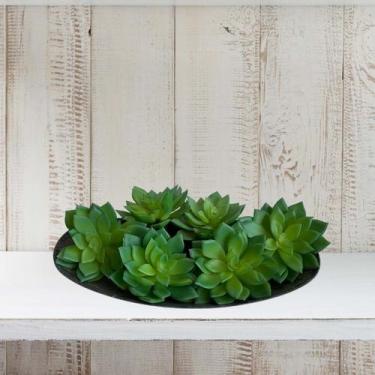 Imagem de Kit de 5 Suculentas Echeveria Artificial Para Mesa E Escritório - Deco