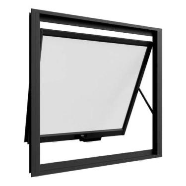 Imagem de Janela Maxim Ar 0,60x0,60 Linha 25 Aluminio Preto - Jr esquadrias Preç