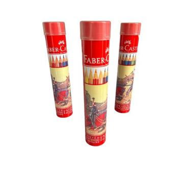 Imagem de Lata com lapis de cor 12 cores Faber Castell