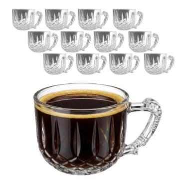 Imagem de Kit 12 Xicaras De Vidro Para Café Chá Transparente 90ml - CLICK HOUSE,