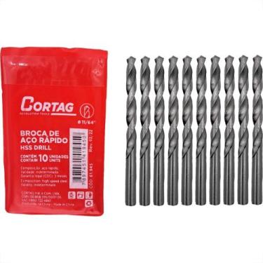 Imagem de Broca Aco Rapido Cortag (H) 11/64'' - 61945 - Kit C/10 Pecas