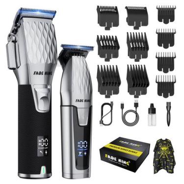 Imagem de Cortador de Cabelo FADEKING Sem Fio e Kit de Aparador