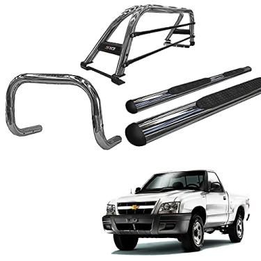 Imagem de Kit Quebra Mato +Santo Ant DUPLO +Estribo S10 94/11 Cromo CS