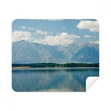 Imagem de Pano de limpeza Mountain River Forest Reflection Sky Cloud, 2 peças, tecido de camurça