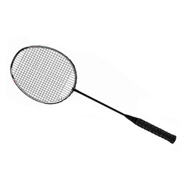 Imagem de HiXB Raquete de Badminton Material de fibra de carbono Esportes ao ar livre e Fitness Pacote inclui 3 Badminton/Bolsa portátil adequada para adultos, preta