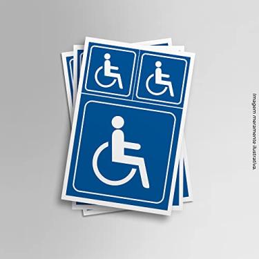 Imagem de Adesivo Sinalização Cartela Acesso Cadeirante 22cmx33cm