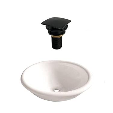 Imagem de Kit Cuba de Apoio ou Sobrepor Lume com Válvula Click Black Branco