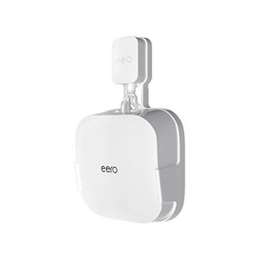 Imagem de COOLWUFAN Suporte de parede para sistema Wi-Fi doméstico eero Pro 6 ou eero Pro 6E - Suporte de parede simples e resistente para sistema Wi-Fi 6 de malha tripla eero Pro 6E e Pro 6 (branco (1