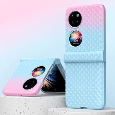 Imagem de For Huawei P50 Pocket Rainbow Gradient Hinge Shockproof Phone Case