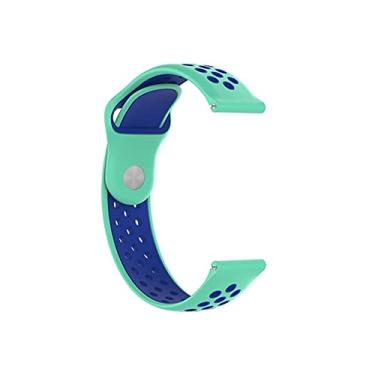 Imagem de Pulseira Sport 22mm para Amazfit GTR 2 ou GTR 2e cor:Verde com Azul