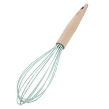 Imagem de BATEDOR DE OVOS DE SILICONE COM CABO DE MADEIRA 30CM - WATER BLUE - OXFORD