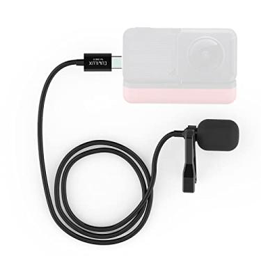 Imagem de Cubilux Microfone MLC-7 compatível com Insta360 ONE R, USB tipo C lapela unidirecional lapela microfone compatível com câmera Insta 360 ONE R