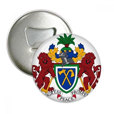 Imagem de Gâmbia África National Emblem Abridor de Garrafas Imã de Geladeira Emblema Multifuncional