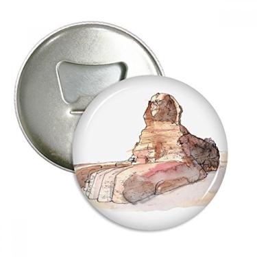 Imagem de Grande Esfinge de Giza no Egito Abridor de Garrafas Imã de Geladeira Emblema Multifuncional