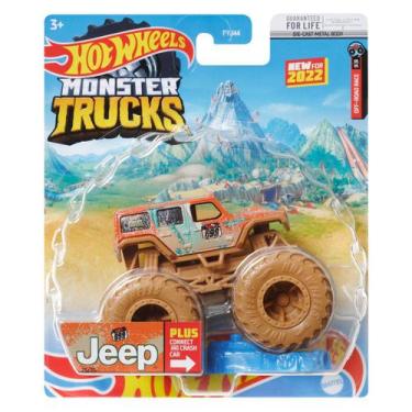 Hot Wheels Carrinho 1/64 Monster Truck Surpresa Mattel Fyj44