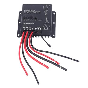 Imagem de Jeanoko Regulador de bateria para painel solar, máximo 20 A IP67 à prova d'água 3,2 V 6,4 V amplamente compatível com controlador de carga solar de alta eficiência carcaça de alumínio para uso doméstico