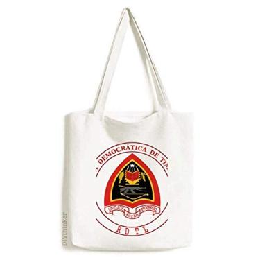 Imagem de Bolsa de lona com emblema Nacional de Timor Leste Dili bolsa de compras casual