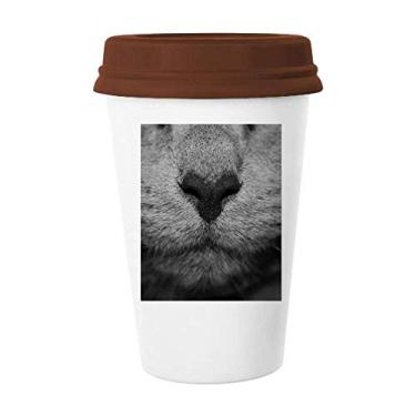 Imagem de Caneca de foto de gato de animal, caneca de vidro de cerâmica para copo de café