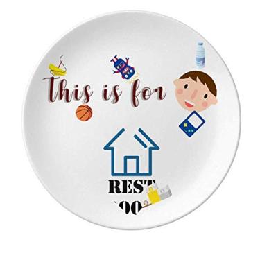 Imagem de Prato prático de lavatório de vaso sanitário, prato redondo para jantar