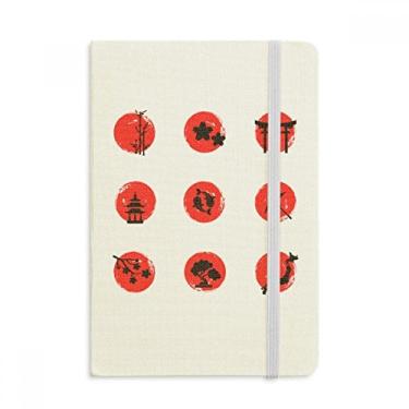 Imagem de Caderno de pincéis abstratos com mapa da cultura japonesa, capa dura, diário clássico A5