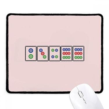 Imagem de Dots Suit Mahjong Tiles Mousepad antiderrapante jogo escritório bordas costuradas presente