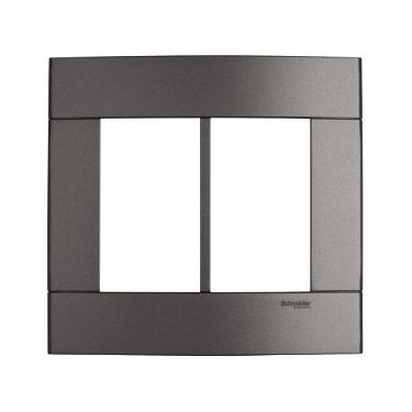 Imagem de Placa 4x4 P/ 6 Módulos S/ Suporte Decor Prata Fumê PRM044465 – Schneider