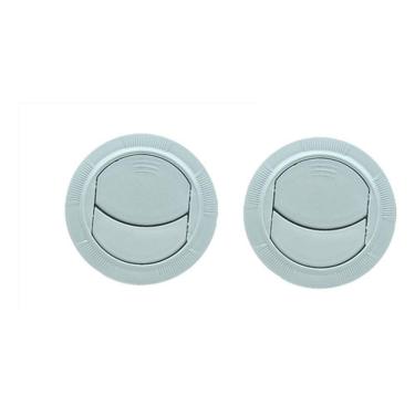 Imagem de 2x Difusor Ar Condicionado Caminhão Trator Van 68mm - Cinza