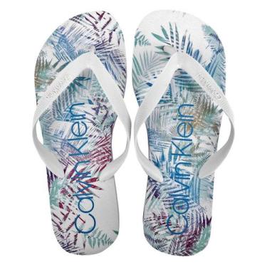 Imagem de Chinelo Calvin Klein Swimtransfer Folhas Color Masculino