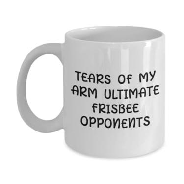 Imagem de Caneca de café Arm Ultimate Frisbee Opponents, caneca de café com o melhor tema Frisbee, xícara de café definitiva para o dia do jogo Frisbee, ideia de presente de aniversário de Natal (325 ml)
