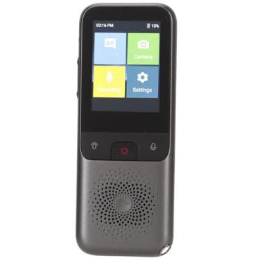 Imagem de Tradutor de idiomas em tempo real, 2,4 polegadas, tradutor de voz AI portátil, 112 idiomas online e 10 offline, tradução de voz e foto, recarregável, redução de ruído