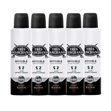 Imagem de Kit Desodorante Aerossol Très Marchand Invisible 150ml - 5 Unidades