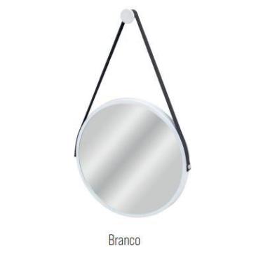 Imagem de Espelho Decorativo Adnet Branco 50cm Vildrex