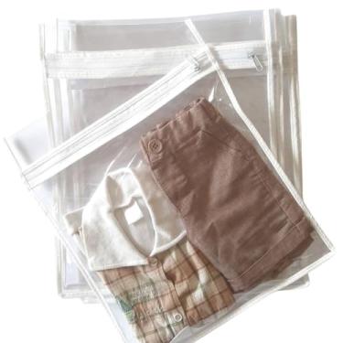 Imagem de Kit 6 Saquinho Organizador mala maternidade viagem 27x33 (Branco)