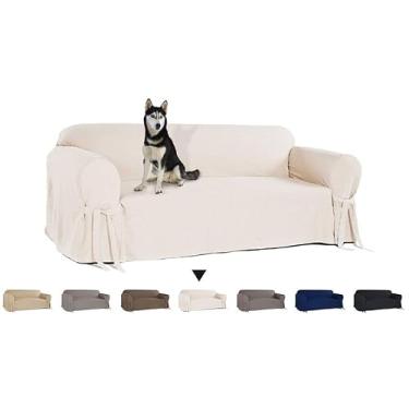 Imagem de Capa para Sofá de 2 lugares em Gorgurão Cor:Crua