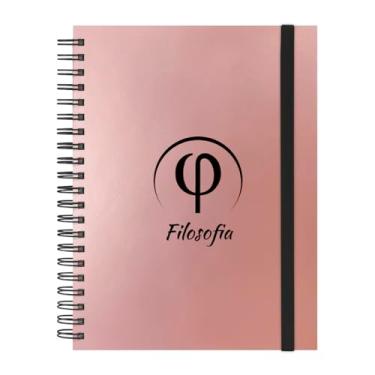 Imagem de Caderno Universitário Plus 12 Matérias Profissões Filosofia (Rosê Gold)