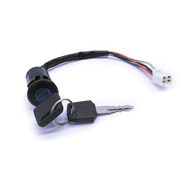 Imagem de Conjunto de chaves de ignição de 4 pinos para motocicleta chinesa Dirt Bike ATV 50cc 70cc 90cc 110cc 125cc 150cc 250cc Quad Pocket Bike 4 peças de rodas Sunl Roketa Kazuma TaoTao SUNL Scooter elétrico